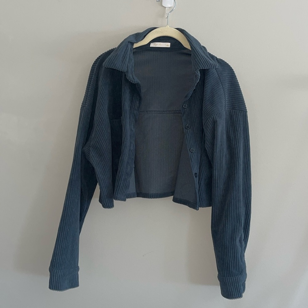 Sugar Rain Corduroy Cropped Shacket